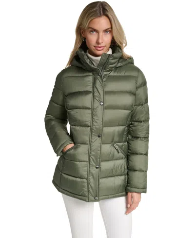 Charter Club Women's Packable Hooded Puffer Coat, Macy's Exclusive In Green