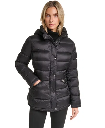 Charter Club Women's Packable Hooded Puffer Coat, Macy's Exclusive In Black