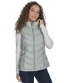 Charter Club Women's Packable Hooded Puffer Vest, Created For Macy's In Mint Tea