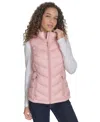Charter Club Women's Packable Hooded Puffer Vest, Created For Macy's In Pink Sand