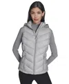 Charter Club Women's Packable Hooded Puffer Vest, Created For Macy's In Silver