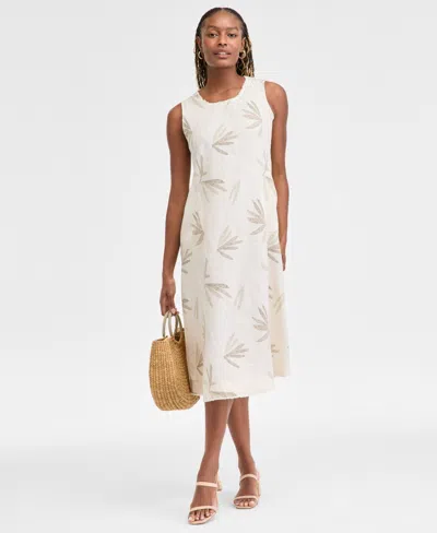 Charter Club Women's Palm Beach 100% Linen Midi Dress, Exclusively At Macy's