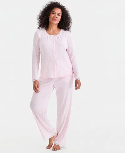 Charter Club Women's Pointelle Pajama Set, Macy's Exclusive In Pink