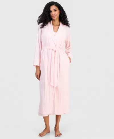 Charter Club Women's Pointelle Robe, Macy's Exclusive In Pink
