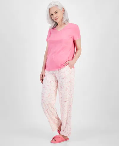 Charter Club Women's Printed Drawstring Pajama Pants, Created For Macy's In Multi Shell
