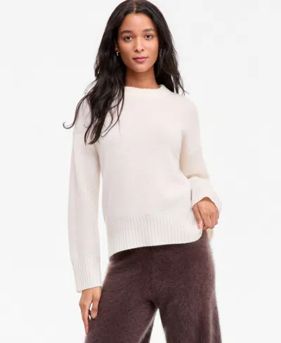 Charter Club Women's Relaxed Crewneck Sweater, Macy's Exclusive In White