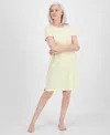 Charter Club Women's Short-sleeve Sleep Shirt, Created For Macy's In Spring Stripe Yellow
