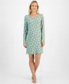 Charter Club Women's Soft Knit Printed Sleepshirt, Created For Macy's In Winter Tree Toss