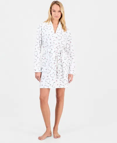 Charter Club Women's Solid Quilted Belted Robe, Macy's Exclusive In Multi