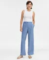 Charter Club Women's Wide-leg 100% Linen Pants, Macy's Exclusive In Multi