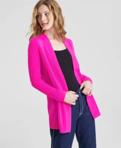 Charter Club Womens 100 Cashmere Duster Sweater P P 3x Created For Macys In Pink