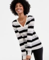 Charter Club Womens 100 Cashmere Striped V Neck Sweater Pxs Xxl Macys Exclusive In Multi