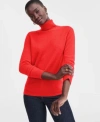 Charter Club Women's 100% Cashmere Turtleneck Sweater, Macy's Exclusive In Red