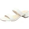 Charter Club Womens Block Heel Man Made Slide In Multi