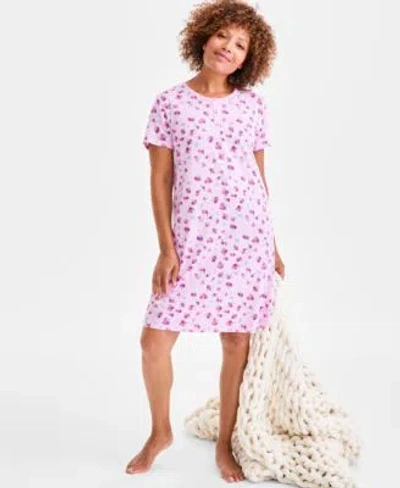 Charter Club Womens Cotton Printed Henley Sleepshirt Created For Macys Xs 3x In Autumn Paisley