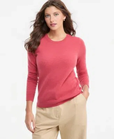 Charter Club Womens Long Sleeve 100 Cashmere Crewneck Sweater Pxs Xxl Macys Exclusive In Pink