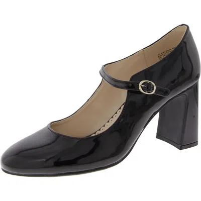 Charter Club Womens Patent Closed Toe Mary Jane Heels In Black