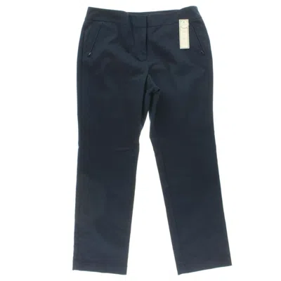 Charter Club Womens Tummy Slimming Classic Fit Dress Pants In Blue