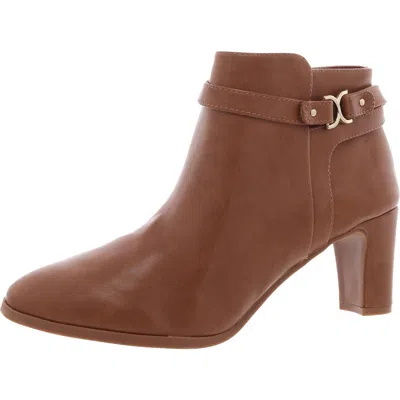 Charter Club Womens Zipper Shooties In Brown