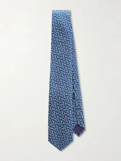 Charvet 8.5cm Silk-jacquard Tie In Blue