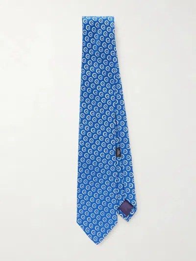 Charvet 8.5cm Silk-jacquard Tie In Blue