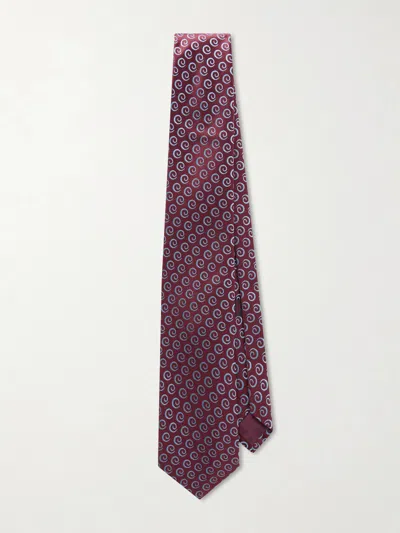 Charvet 8.5cm Silk-jacquard Tie In Purple