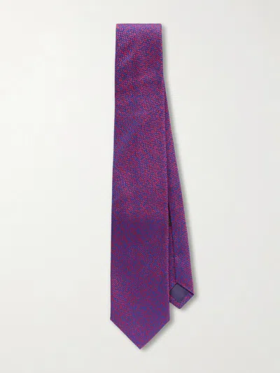 Charvet 8.5cm Silk-jacquard Tie In Purple