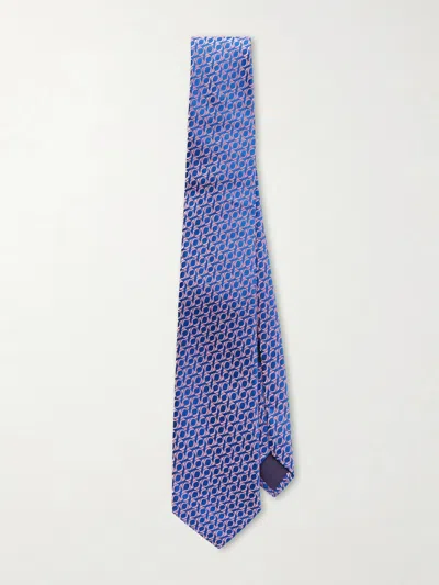 Charvet 8.5cm Silk-jacquard Tie In Purple