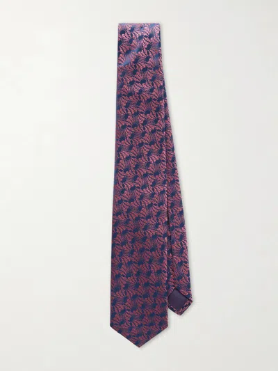 Charvet 8.5cm Silk-jacquard Tie In Purple