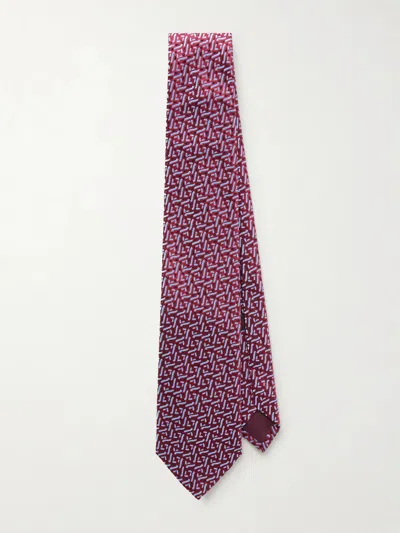 Charvet 8.5cm Silk-jacquard Tie In Red