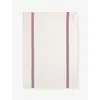 Charvet Blanc Drapeau Striped Linen Tea Towel