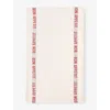 Charvet Blanc Rouge Bon Appetit Linen Tea Towel