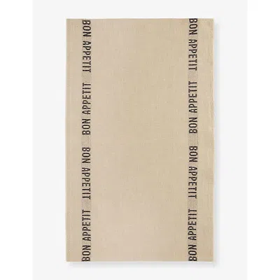Charvet Bon Appetit Linen Tea Towel Lin Noir