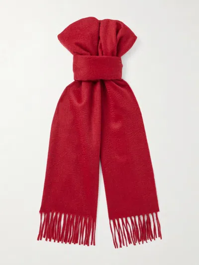 Charvet Cashmere Scarf In Red