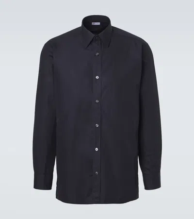 Charvet Cotton Poplin Shirt In Blue