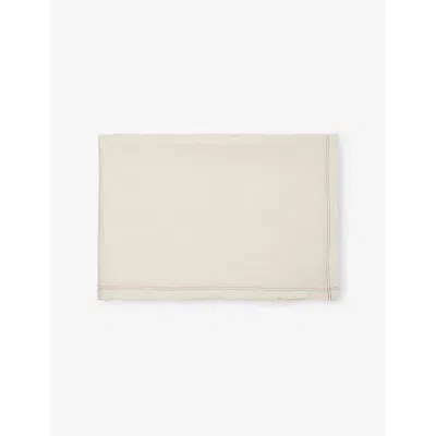 Charvet Blanc Empreinte Linen Tablecloth