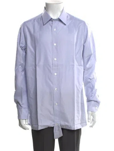 Pre-owned Charvet Long Sleeve Dress Shirt In Blue