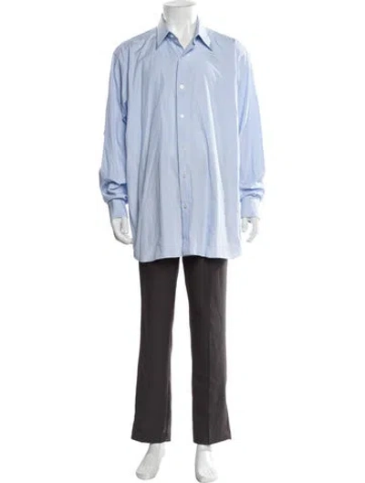 Pre-owned Charvet Long Sleeve Dress Shirt In Blue