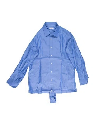Pre-owned Charvet Long Sleeve Dress Shirt In Blue
