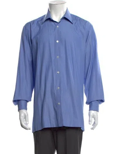 Pre-owned Charvet Long Sleeve Dress Shirt In Blue