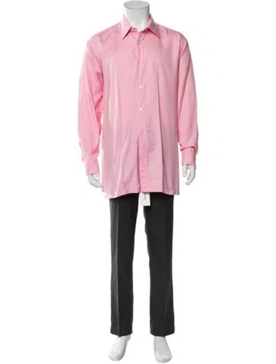 Pre-owned Charvet Long Sleeve Dress Shirt In Pink
