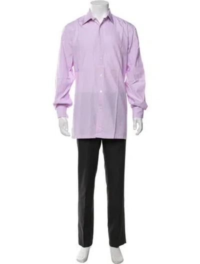 Pre-owned Charvet Long Sleeve Dress Shirt In Pink