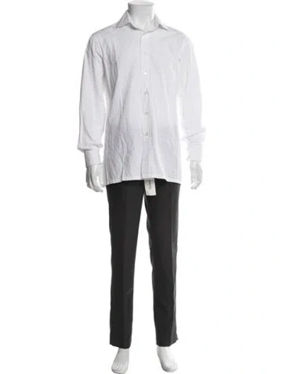 Pre-owned Charvet Long Sleeve Dress Shirt In White