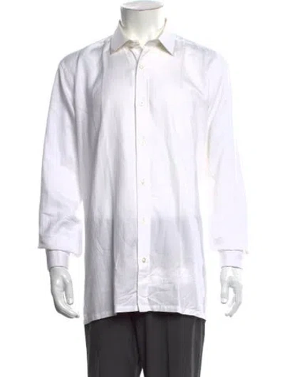 Pre-owned Charvet Long Sleeve Dress Shirt In White