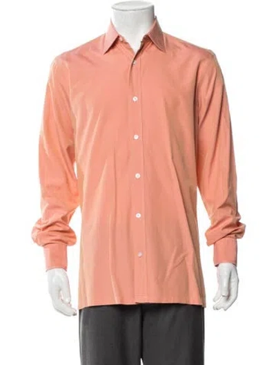 Pre-owned Charvet Long Sleeve Shirt In Orange