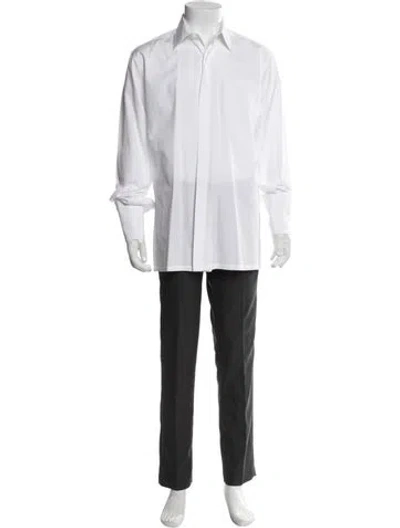 Pre-owned Charvet Long Sleeve Tuxedo Shirt In White