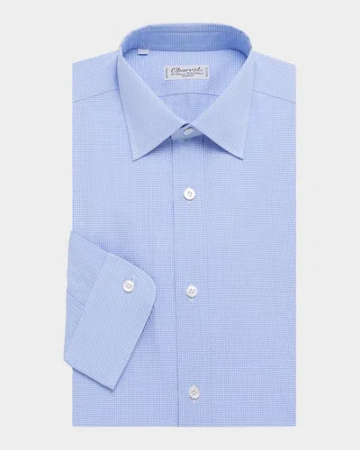 Charvet Men & Apos;s Cotton Poplin Dress Shirt In Blue