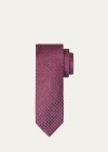 Charvet Men's Check Silk Tie In Pink