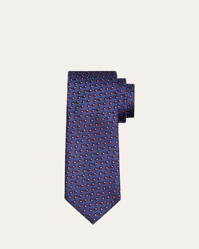 Charvet Men's Cotton And Silk Geometric Dot Tie In Purple