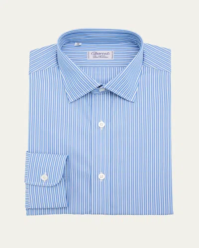 Charvet Men's Cotton Multi-stripe Dress Shirt In Blue